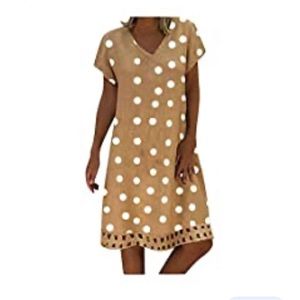 Vintage Polka Dot Midi Dress XL
